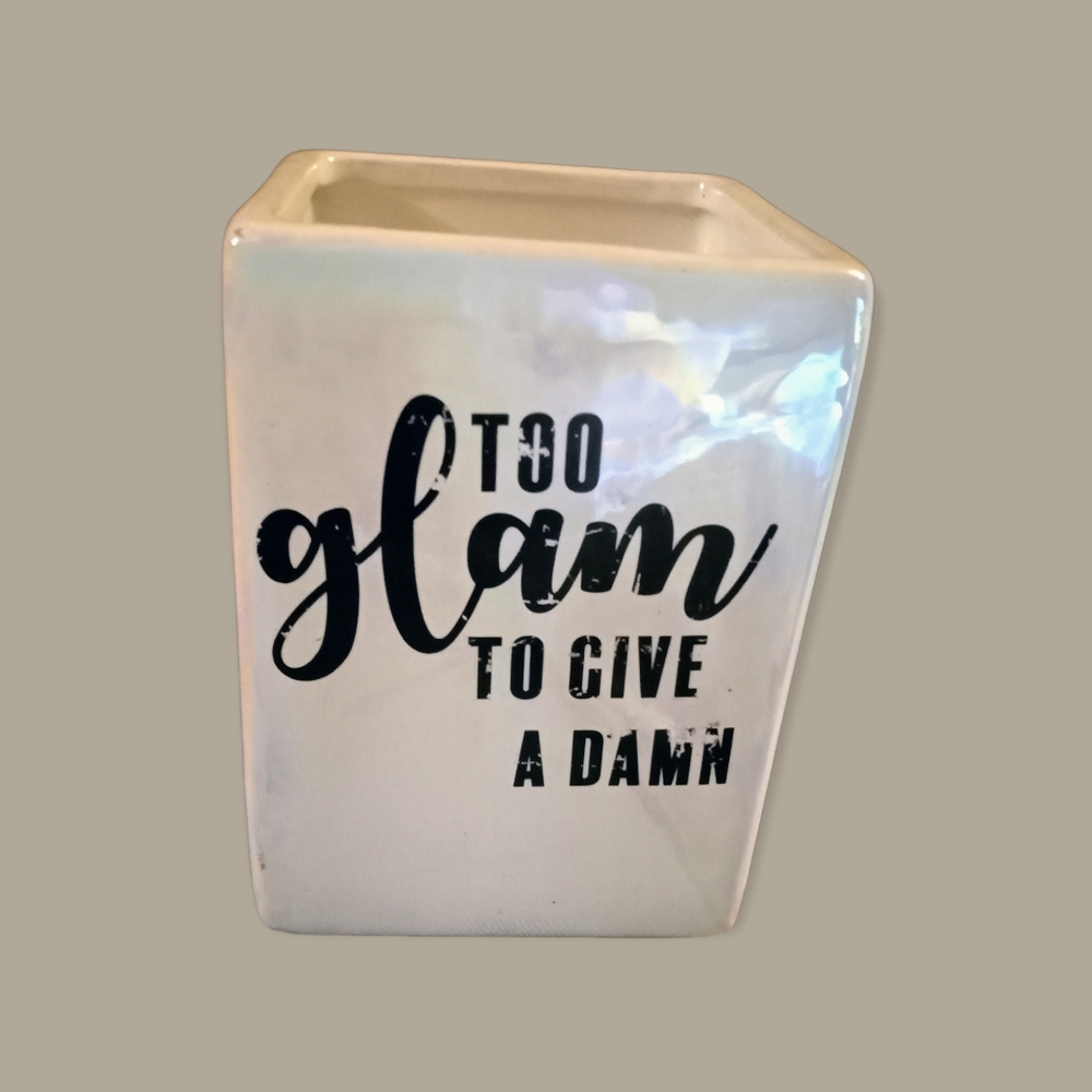Too Glam to Give a Damn Ceramic Pencil Holder by Hazel & Co